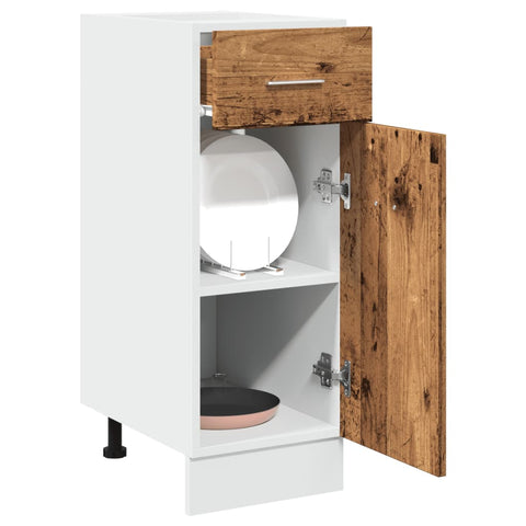vidaXL Drawer Bottom Cabinet Lyon Old Wood 30x46x81.5 cm Engineered Wood