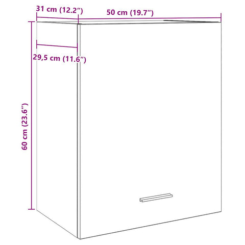 vidaXL Hanging Cabinet Lyon Concrete Grey 50x31x60 cm Engineered Wood