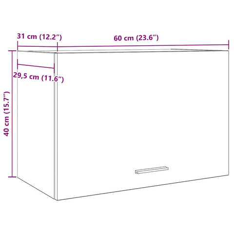vidaXL Hanging Cabinet Lyon Concrete Grey 60x31x40 cm Engineered Wood