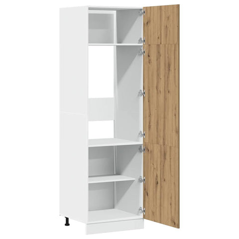vidaXL Refrigerator Cabinet Lyon Artisan Oak 60x57x207 cm Engineered Wood