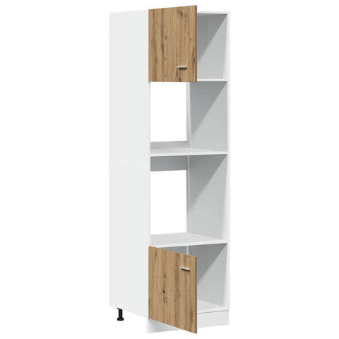 vidaXL Microwave Cabinet Lyon Artisan Oak 60x57x207 cm Engineered Wood
