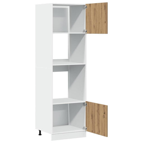vidaXL Microwave Cabinet Lyon Artisan Oak 60x57x207 cm Engineered Wood