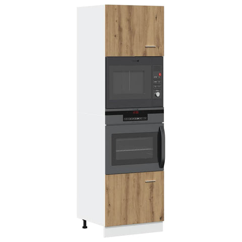 vidaXL Microwave Cabinet Lyon Artisan Oak 60x57x207 cm Engineered Wood