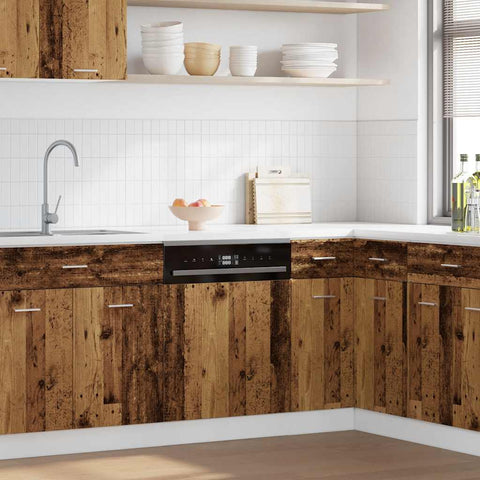 vidaXL Dishwasher Panel Lyon Old Wood 45x3x67 cm Engineered Wood