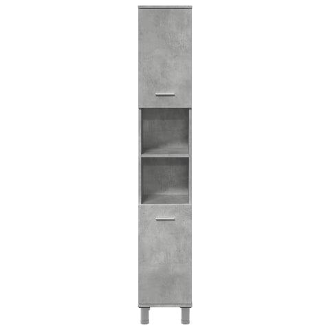vidaXL Bathroom Cabinet Concrete Grey 30x30x179 cm Engineered Wood