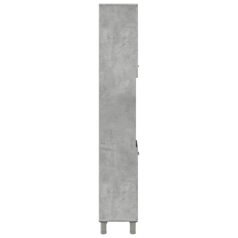 vidaXL Bathroom Cabinet Concrete Grey 30x30x179 cm Engineered Wood