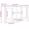 vidaXL Sideboard Old Wood 120x30.5x70 cm Engineered Wood