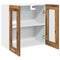 vidaXL Kitchen Wall Cabinet Lyon with Glass Door Old Wood 60x31x60 cm