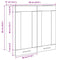 vidaXL Kitchen Wall Cabinet Lyon with Glass Door Old Wood 60x31x60 cm
