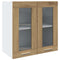 vidaXL Kitchen Wall Cabinet Lyon with Glass Door Artisan Oak 60x31x60 cm