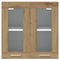 vidaXL Kitchen Wall Cabinet Lyon with Glass Door Artisan Oak 60x31x60 cm