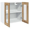 vidaXL Kitchen Wall Cabinet Lyon with Glass Door Artisan Oak 60x31x60 cm