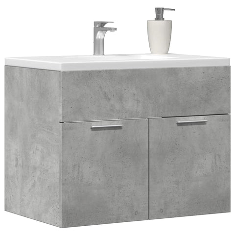 vidaXL Sink Cabinet Concrete Grey 60x38.5x46 cm Engineered Wood