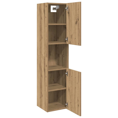 vidaXL Bathroom Hanging Cabinet Artisian Oak 30x30x130 cm Engineered Wood