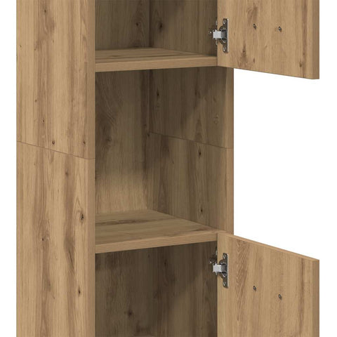 vidaXL Bathroom Hanging Cabinet Artisian Oak 30x30x130 cm Engineered Wood