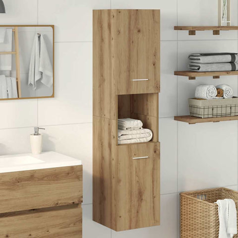 vidaXL Bathroom Hanging Cabinet Artisian Oak 30x30x130 cm Engineered Wood