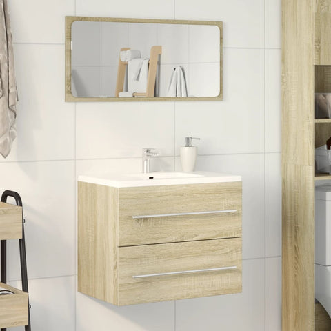 vidaXL Sink Cabinet Sonoma Oak 60x38.5x48 cm Engineered Wood