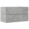 vidaXL Sink Cabinet Concrete Grey 90x38.5x45 cm Engineered Wood