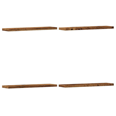 vidaXL Wall Shelves 4 pcs Old Wood 40x20x1.5 cm Engineered Wood