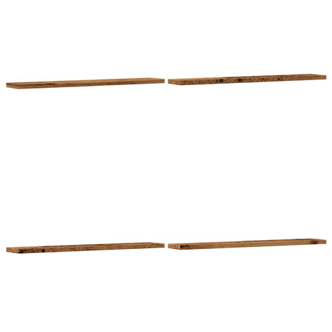 vidaXL Wall Shelves 4 pcs Old Wood 60x20x1.5 cm Engineered Wood