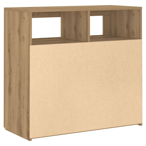 vidaXL Sideboard with LED Lights Artisan Oak 80x35x75 cm Engineered Wood