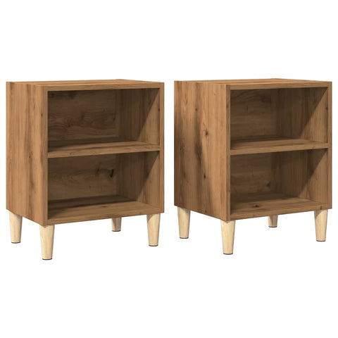 vidaXL Bedside Cabinets 2 pcs Artisan Oak 40x30x50 cm Engineered Wood