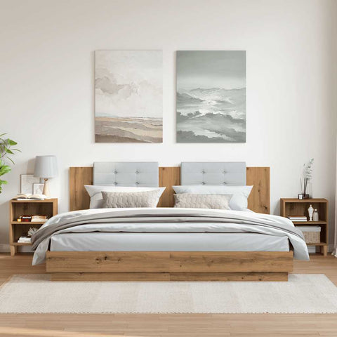 vidaXL Bedside Cabinets 2 pcs Artisan Oak 40x30x50 cm Engineered Wood