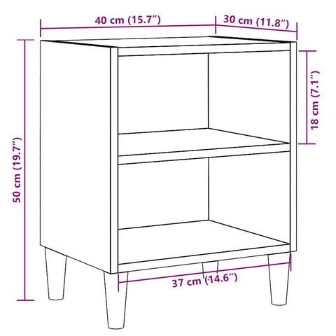 vidaXL Bedside Cabinets 2 pcs Artisan Oak 40x30x50 cm Engineered Wood