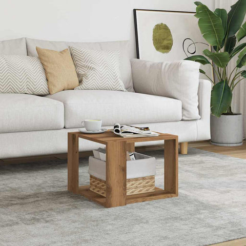 vidaXL Coffee Table Artisan Oak 40x40x30 cm Engineered Wood