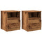 vidaXL Bedside Cabinets 2 pcs Old Wood 40x40x50 cm Engineered Wood