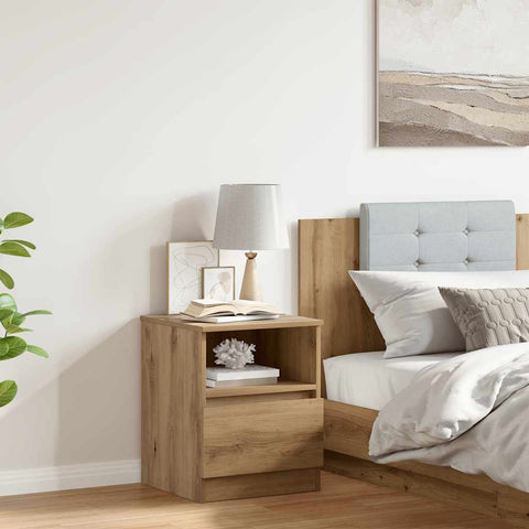 vidaXL Bedside Cabinet Artisan Oak 40x40x50 cm Engineered Wood