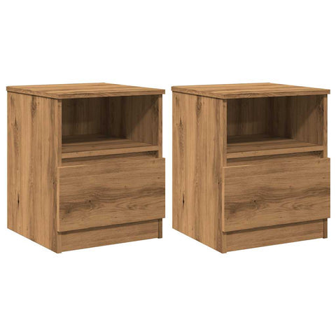 vidaXL Bedside Cabinets 2 pcs Artisan Oak 40x40x50 cm Engineered Wood