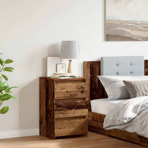 vidaXL Bedside Cabinet Old Wood 40x35x62.5 cm Engineered Wood
