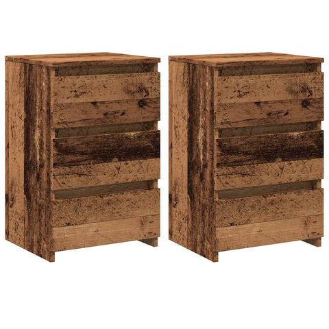 vidaXL Bedside Cabinets 2 pcs Old Wood 40x35x62.5 cm Engineered Wood