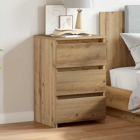 vidaXL Bedside Cabinet Artisan Oak 40x35x62.5 cm Engineered Wood