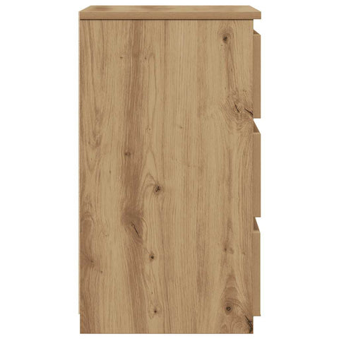 vidaXL Bedside Cabinet Artisan Oak 40x35x62.5 cm Engineered Wood
