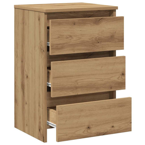 vidaXL Bedside Cabinet Artisan Oak 40x35x62.5 cm Engineered Wood