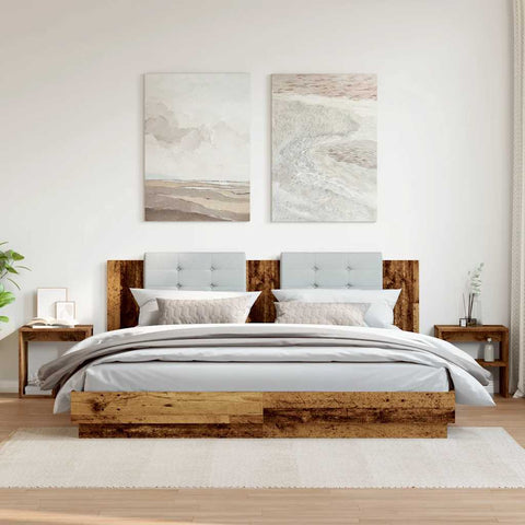 vidaXL Bedside Cabinets 2 pcs Old Wood 40x30x40 cm Engineered Wood