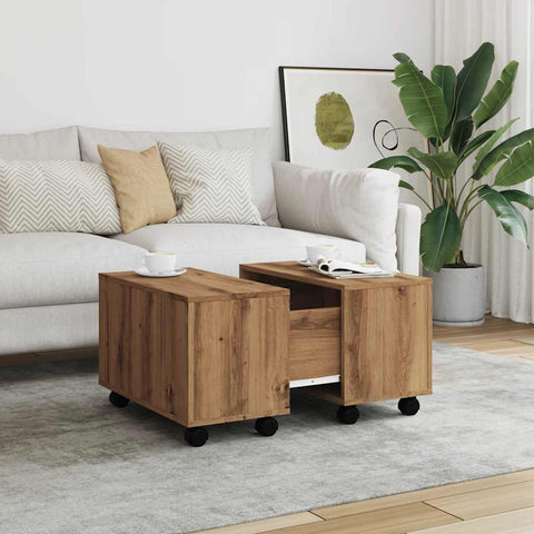 vidaXL Coffee Table Artisan Oak 60x60x38 cm Engineered Wood