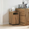 vidaXL Cabinet with Wheels Artisan Oak 33x38x60 cm Engineered Wood