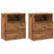 vidaXL Bedside Cabinets 2 pcs Old Wood 50x32x60cm Engineered Wood