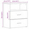 vidaXL Bedside Cabinets 2 pcs Old Wood 50x32x60cm Engineered Wood
