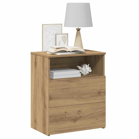vidaXL Bedside Cabinet Artisan Oak 50x32x60cm Engineered Wood