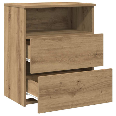 vidaXL Bedside Cabinet Artisan Oak 50x32x60cm Engineered Wood