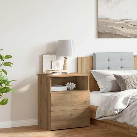 vidaXL Bedside Cabinet Artisan Oak 50x32x60cm Engineered Wood