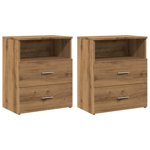 vidaXL Bedside Cabinets 2 pcs Artisan Oak 50x32x60cm Engineered Wood