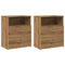 vidaXL Bedside Cabinets 2 pcs Artisan Oak 50x32x60cm Engineered Wood