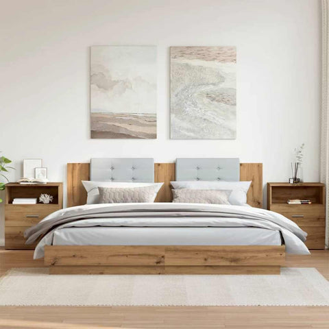 vidaXL Bedside Cabinets 2 pcs Artisan Oak 50x32x60cm Engineered Wood
