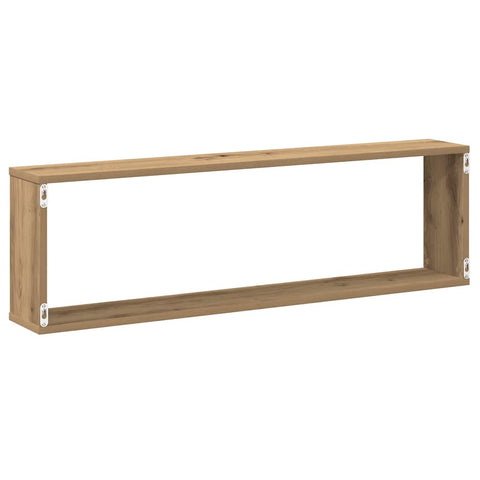 vidaXL Wall Cube Shelves 2 pcs Artisan Oak 100x15x30 cm Engineered Wood