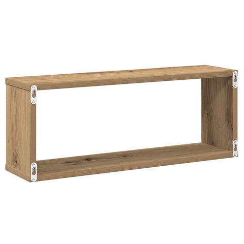 vidaXL Wall Cube Shelves 2 pcs Artisan Oak 60x15x23 cm Engineered Wood